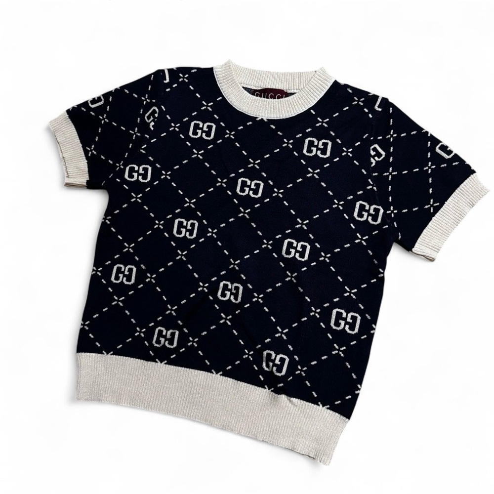 Size XS-Small GG Navy Short Sleeve Shirt